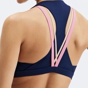 Fabletics Kessler Medium Impact Sports Bra Color Blue Nova Bandana